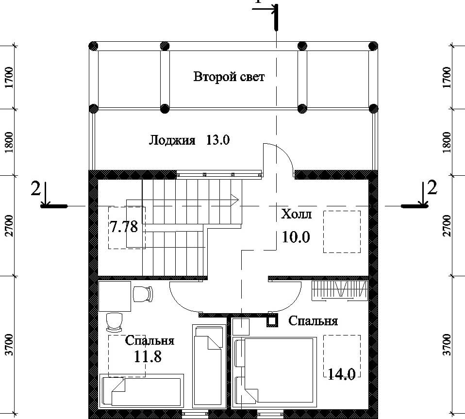 Бесплатный проект дома с террасой. Чертежи. Фото. Документация.